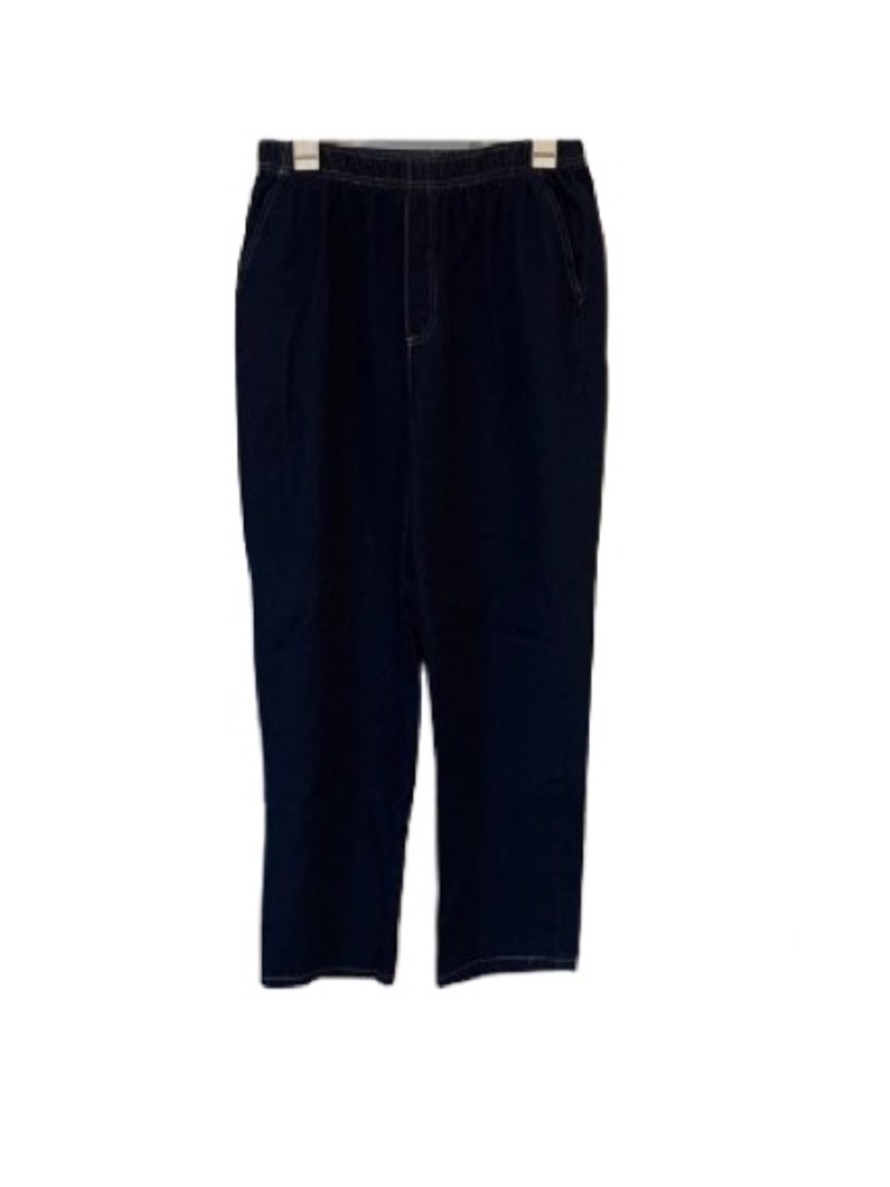 White Stag Ladies Dark Blue Jeans Elastic Waistband and Pockets Size 14 Petite
